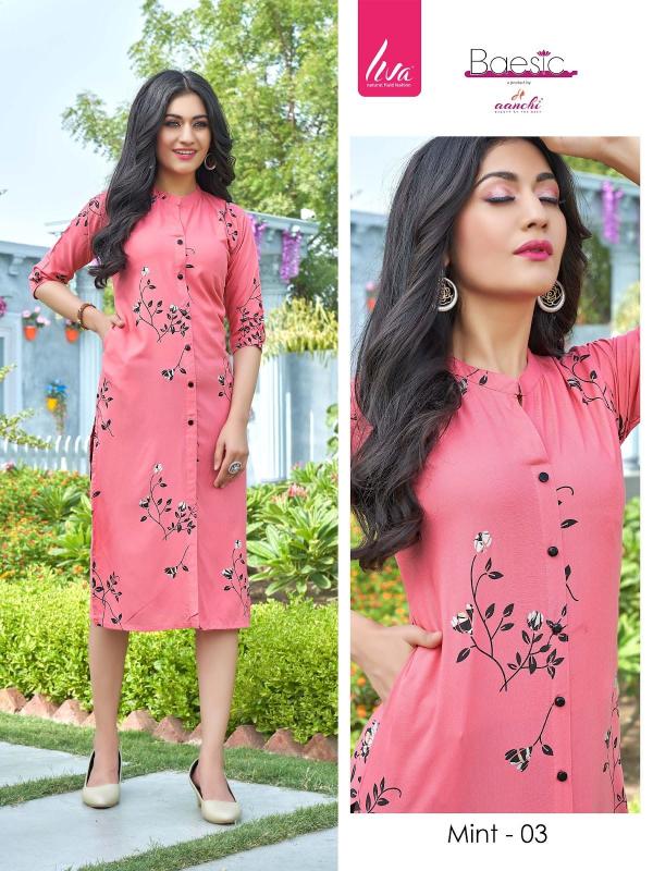 Baseic Mint Fancy Exclusive Designer kurti collection